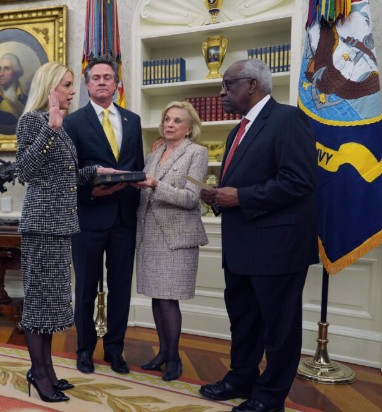 Pam Bondi Sworn in as U.S. Attorney General, Signals Major Shakeup at the Justice Department